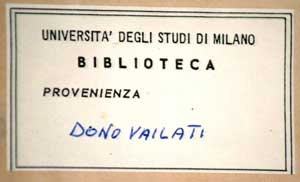 Ex Libris of Fondo Vailati