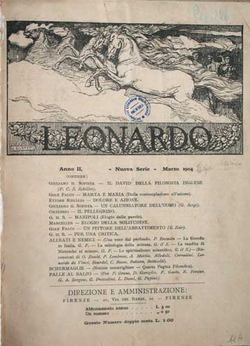 Frontespizio di un numero di Leonardo